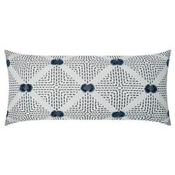 Kathy Global Bazaar White Diamond Patterned Indoor Outdoor Lumbar Pillow - 12x24