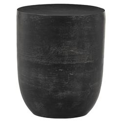 Bailey Industrial Loft Grey Aluminum Round Drum Outdoor Drink Table