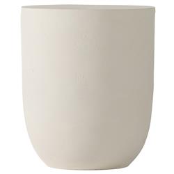 Bailey Industrial Loft White Aluminum Round Drum Outdoor Drink Table