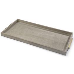 Tray Modern Classic Faux Python Ivory Grey Rectangular Tray