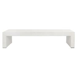 Tricia Industrial Loft Cream Concrete Rectangular Outdoor Coffee Table