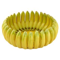 Banana Da Madeira Coastal Yellow Earthenware Centerpiece Bowl