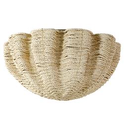 Palecek Isla Coastal Beach Natural Abaca Rope Antique Gold Metal Flush Mount