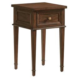 Surrey Rustic Lodge Brown Walnut Wood 1 Drawer Nightstand