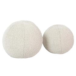 Xavier Modern Classic Cream Sphere Decorative Throw Pillow - Set of 2