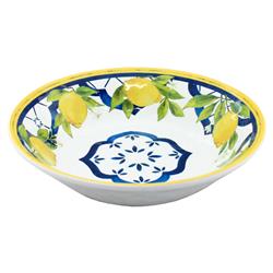 Palermo Global Bazaar White Melamine Lemon Print Cereal Bowl
