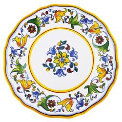 Capri French Country White Melamine Floral Dinner Plate