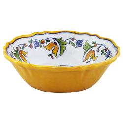 Capri French Country White Melamine Floral Cereal Bowl