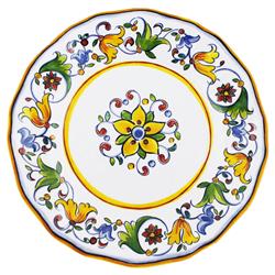 Capri French Country White Melamine Floral Salad Plate