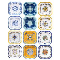 Bori Global White Melamine Assorted Pattern Condiment Bowl - Set of 12