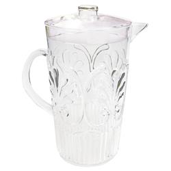 Fleur French Country Clear Floral Polycarbonate Pitcher