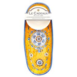 Benidorm Global Bazaar Yellow Melamine Floral Bowl and Tray Gift Set