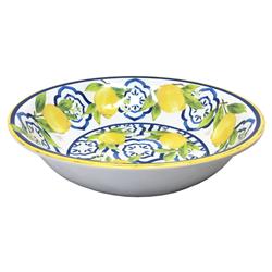 Palermo Global Bazaar White Melamine Lemon Print Salad Bowl
