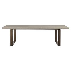 Lassy Rustic Lodge Wood Bronze Frame Extendable Dining Table - 84-106&quot;W