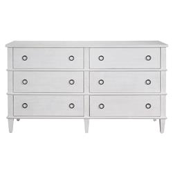 Marrie French Country White Oak 6 Drawer Double Dresser