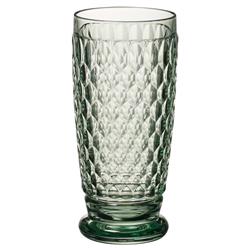Boston Modern Classic Green Crystal Glass Highball - Set of 4