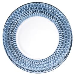 Boston Modern Classic Blue Crystal Glass Buffet Plate - Set of 2