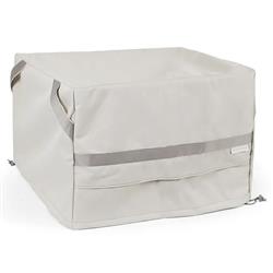 Outdoor Ottoman Beige Square Furniture Storage Cover