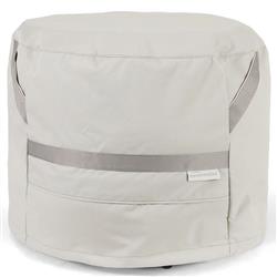 Outdoor Dining Table Beige Round Furniture Storage Cover