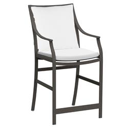 Monaco French Slate Grey Aluminum Outdoor Counter Stool