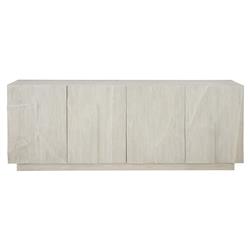 Alexa French Country White Wood Cast Resin Fronts 4 Door Media Cabinet