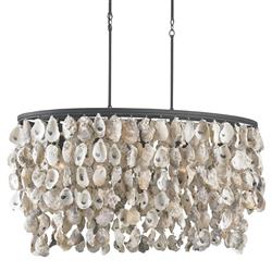 Sagg Coastal Beach Oyster Shell Wrought Iron Island Light