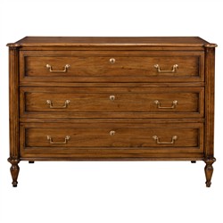 Mari French Country Brown Walnut Dresser