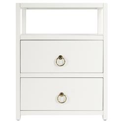 Allura Modern Classic White Wood Nightstand