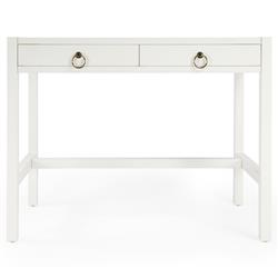 Allura Modern Classic White Wood Desk