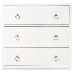 Allura Modern Classic White Wood Chest Dresser