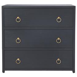 Allura Modern Classic Blue Wood Chest Dresser