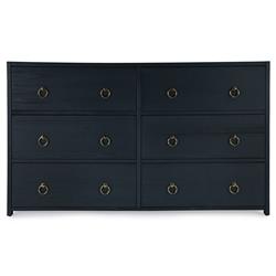 Allura Modern Classic Blue Wood Double Dresser