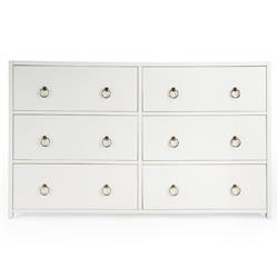Allura Modern Classic White Wood Double Dresser