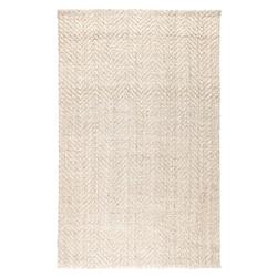 Hedi Modern Classic Cream Herringbone Patterned Jute Rug - 5&#39;x8&#39;