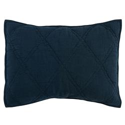 Casen Modern Classic Midnight Blue Linen Sham - Standard
