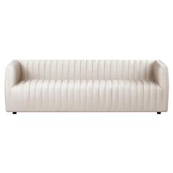 Leo Mid Century Modern White Performance Tufted Sofa - Small - 88"W