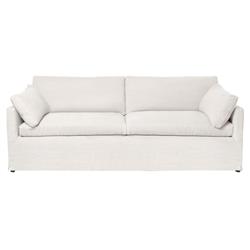 Cisco Home Louis Modern Classic White Linen Slipcovered Sofa - 78&#39;&#39;W