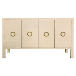 Worlds Away Rue Mid Century Modern Natural Grasscloth Buffet