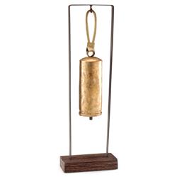 Beckett Updated Traditional Gold Brass Cylinder Bell Sculpture