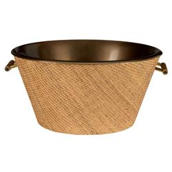 Barth Coastal Beach Natural Woven Cane Champagne Cooler