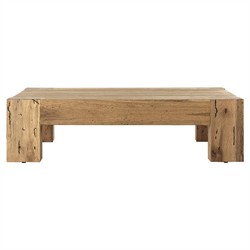 Oliver Rustic Lodge Brown Oak Wood Square Coffee Table