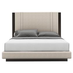 Zayla Modern Cream Performance Brown Birch Wood Bed - King