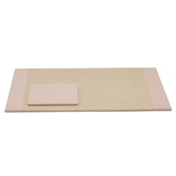 Pigeon and Poodle Asby Modern Dusty Rose Leather Desk Blotter Mouse Pad Set