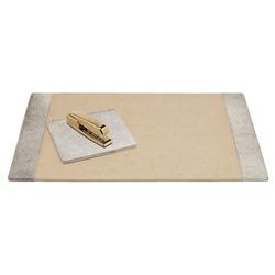 Pigeon and Poodle Hyde Rustic Lodge Grey Hair On Hide Desk Blotter Mouse Pad Set