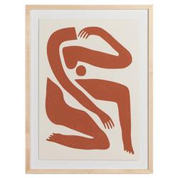 Teracotta Body Abstract Painting - 32x24