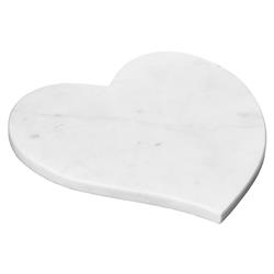 Simon Pearce Modern Classic White Marble Heart Cheese Board