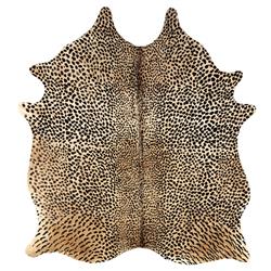 Janet Rustic Lodge Leopard Print Hair On Hide Rug - 5&#39;x7&#39;