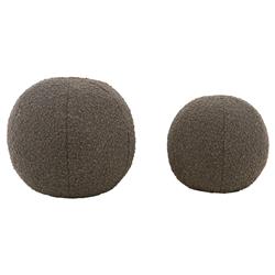 Xavier Modern Classic Brown Sphere Decorative Throw Pillow - Set of 2