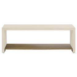 Matthew Industrial Loft White Concrete Rectangular Coffee Table