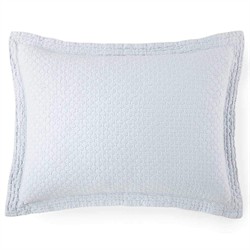 Open Box Peacock Alley Juliet Matelass+? Modern Blue Cotton Sham - Euro